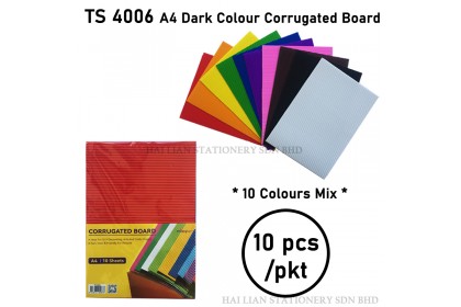 TS 4006 Twin Star A4 Dark Colour Corrugated Board (10pcs)